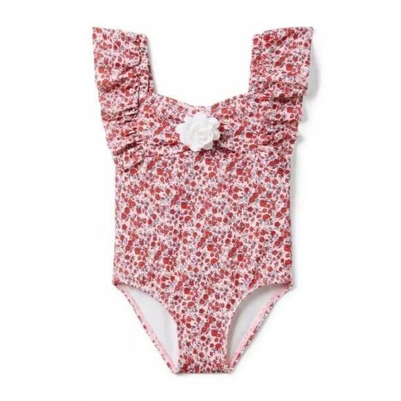 Janie and Jack Recycled Ditsy Floral Rosette Swimsuit size 3T - Picture 1 of 7